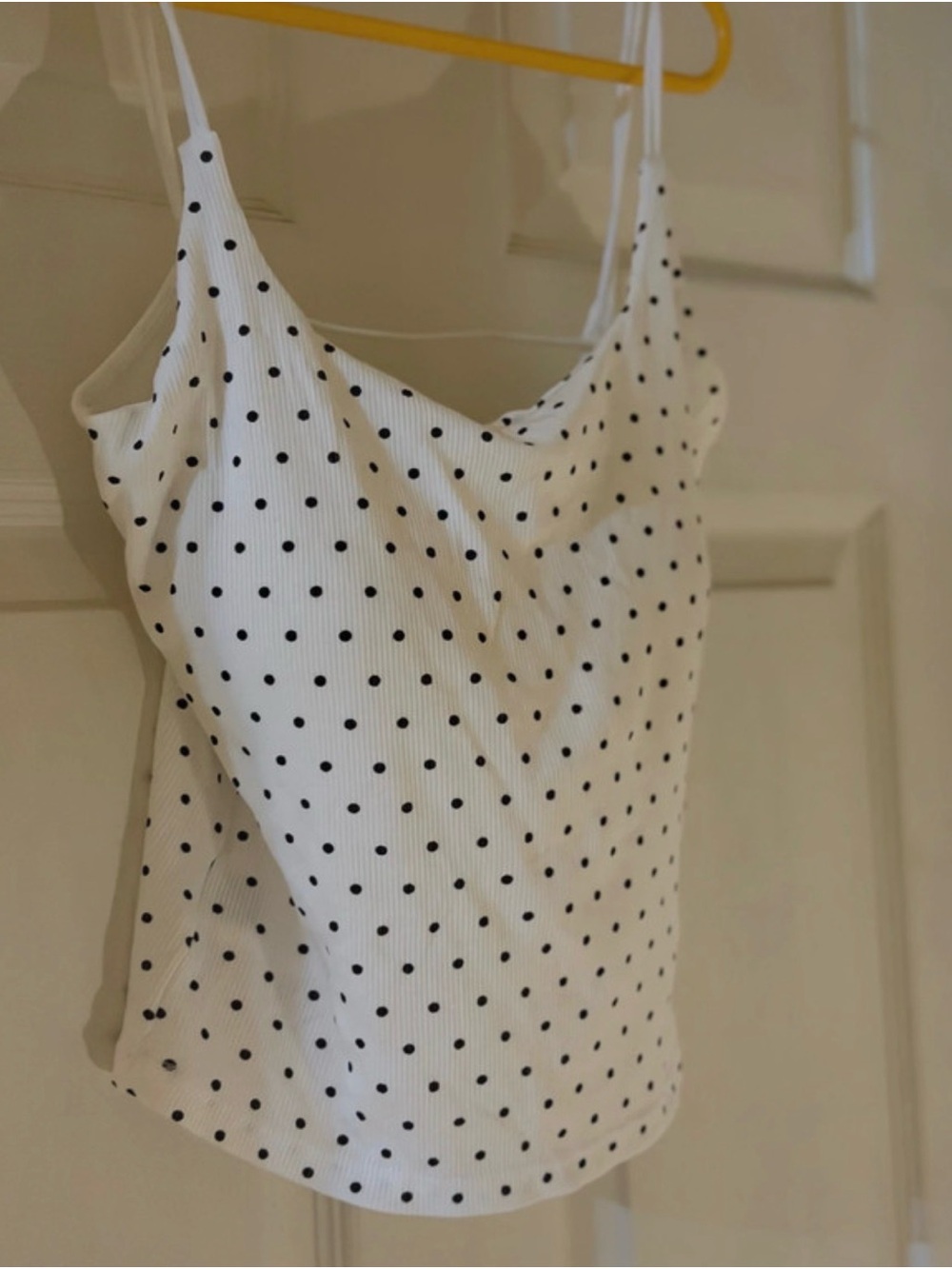 White Polka Dot Cami Tank Top
